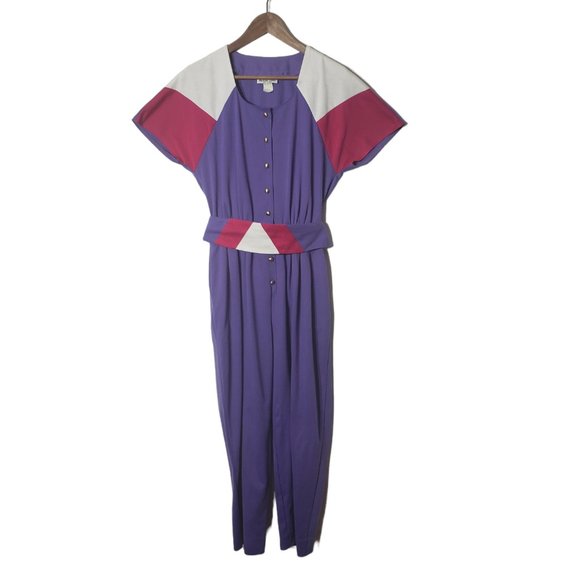 Vintage 80's style jumpsuit, colorful - Picture 1 of 14